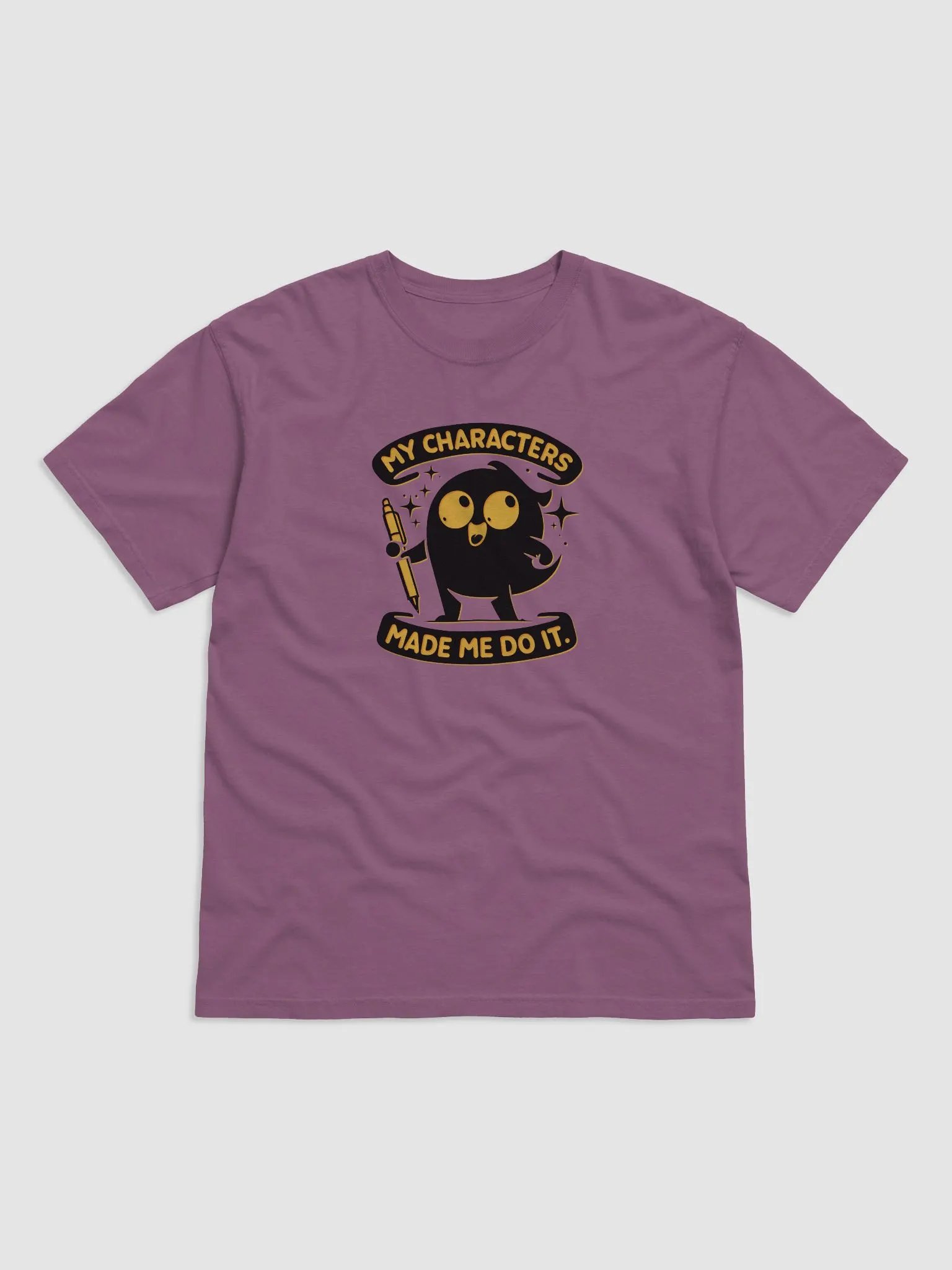 My Characters Made me Do It—Dyed Heavyweight T-Shirt (Color Image) product image (1)