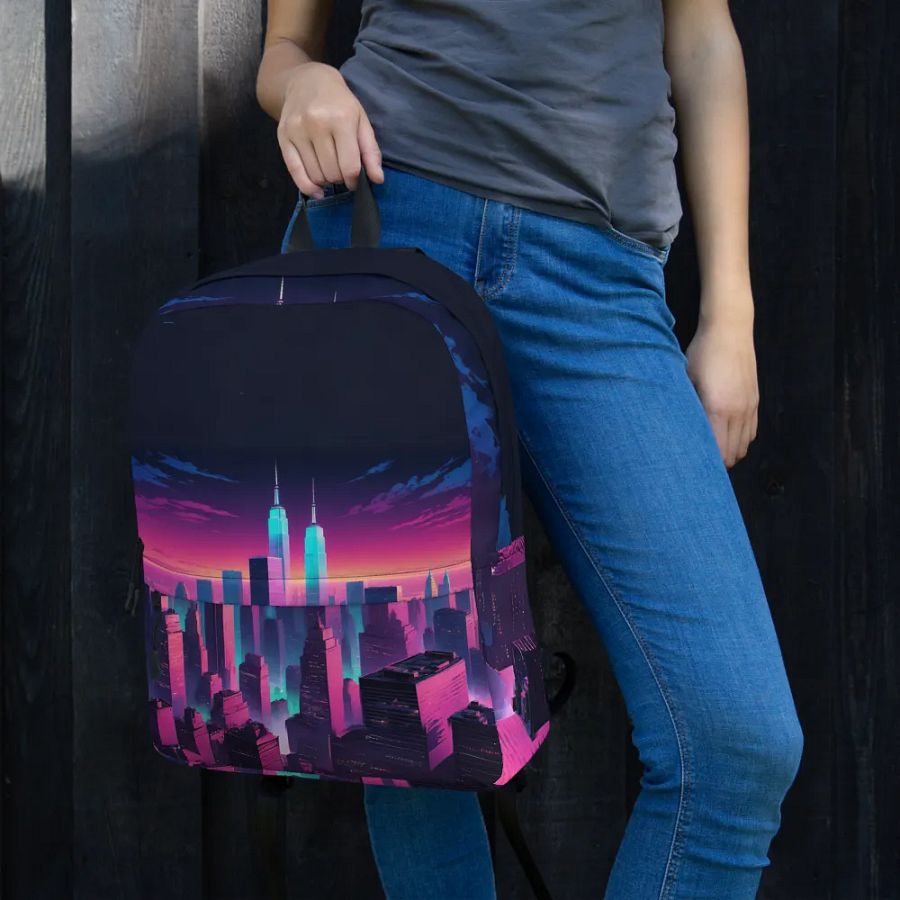 Vaporwave New York City All Over Print Backpack product image (5)
