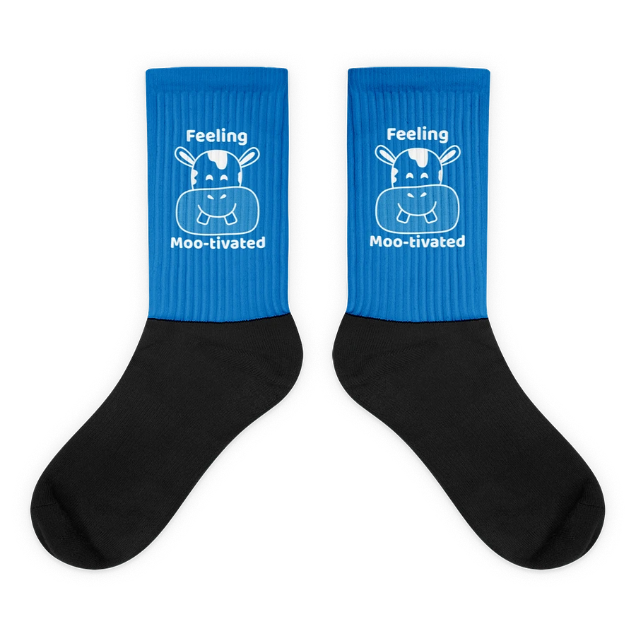 Feeling Mootivated Blue Cow Socks product image (2)