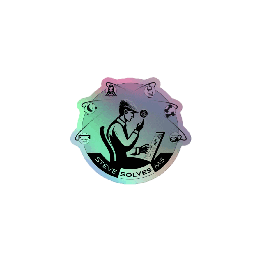 Steve Solves MS Kiss-Cut Holographic Sticker Sheet product image (1)