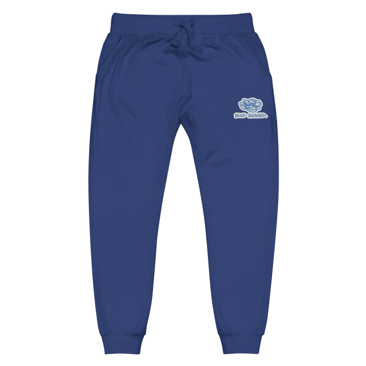 BUSY-BRAINED (aqua bubble design) embroidered fleece joggers product image (12)