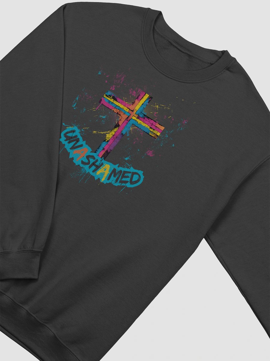 Unashamed Ro 1:16 Cross Sweatshirt - Unisex Gildan Classic fit product image (3)