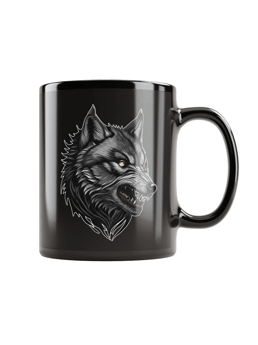 Wild Torment Black Ceramic Mug - Wolf product image (1)