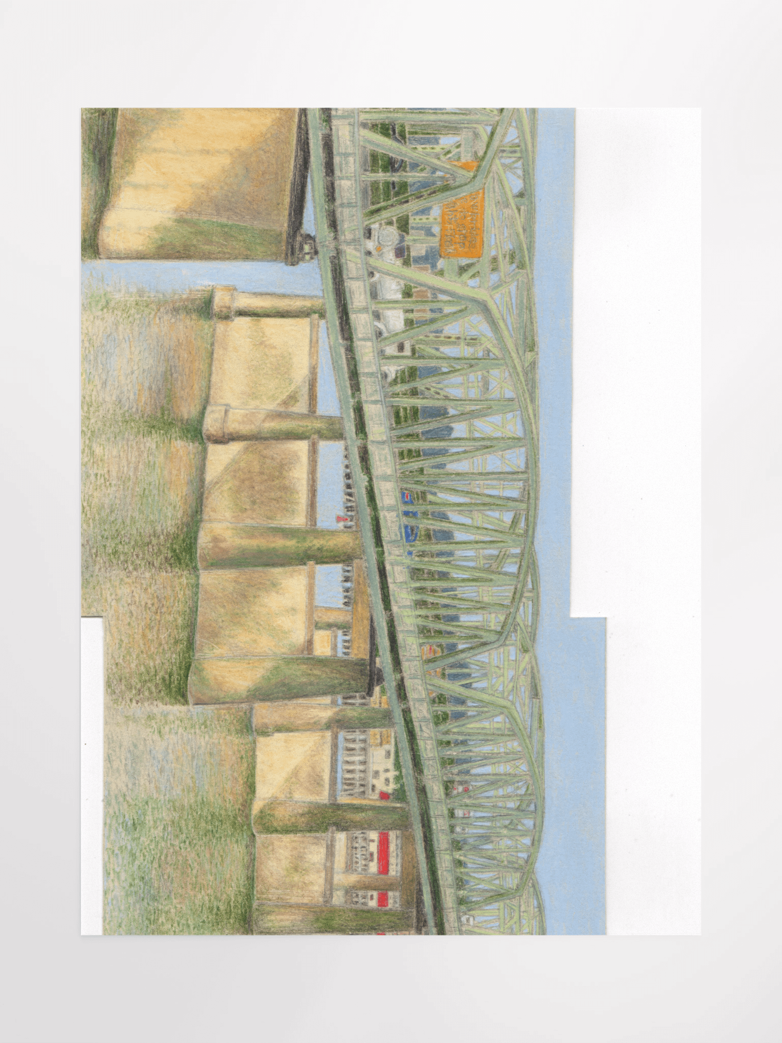 View from the Jantzen Beach Hotel in Portland, Oregon 02.01.18 print (Left Side) product image (2)