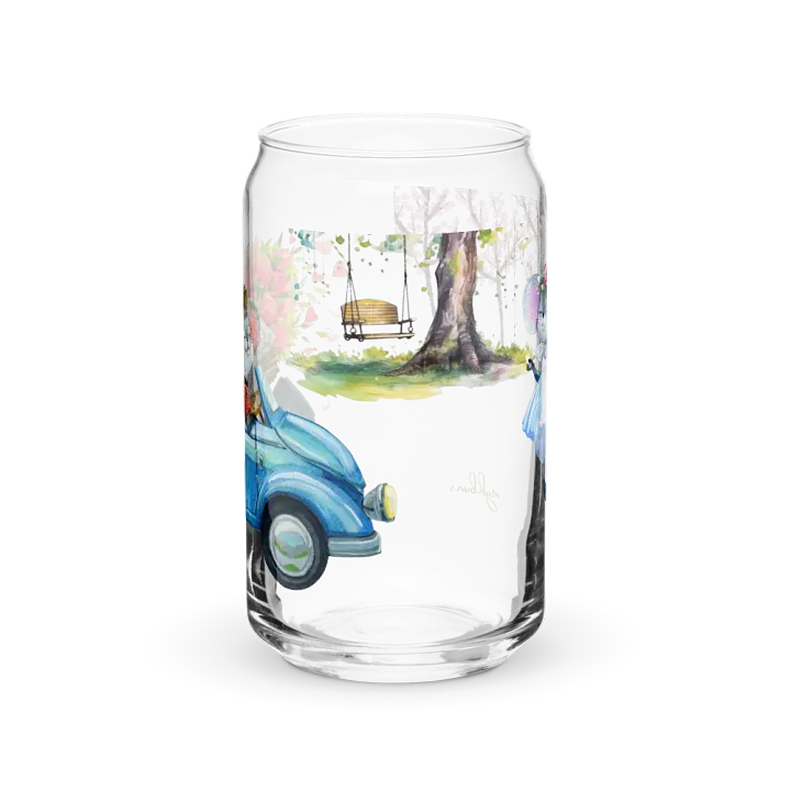 Four Seasons of Love: Love In Full Bloom Can-Shaped Glass | Romantic Spring Drinkware product image (1)