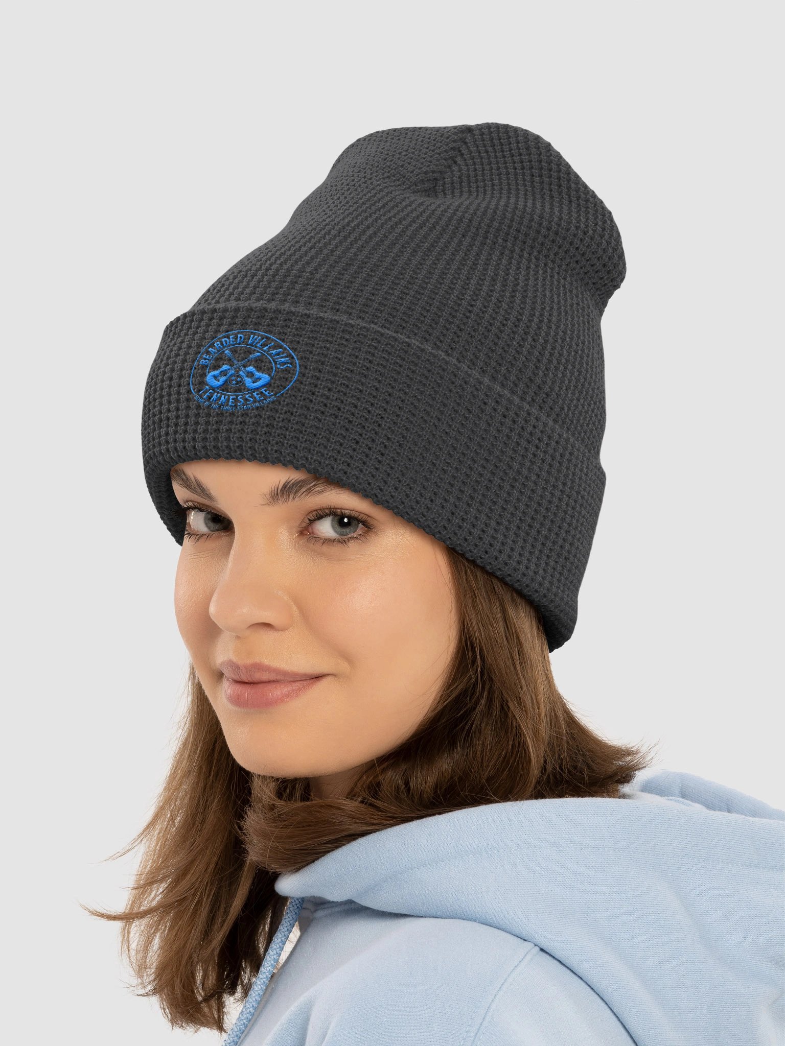 TSV Bearded Villains Tennessee Waffle Knit Beanie | Titans Blue Logo | Bold Brotherhood Style & Game-Day Comfort product image (18)