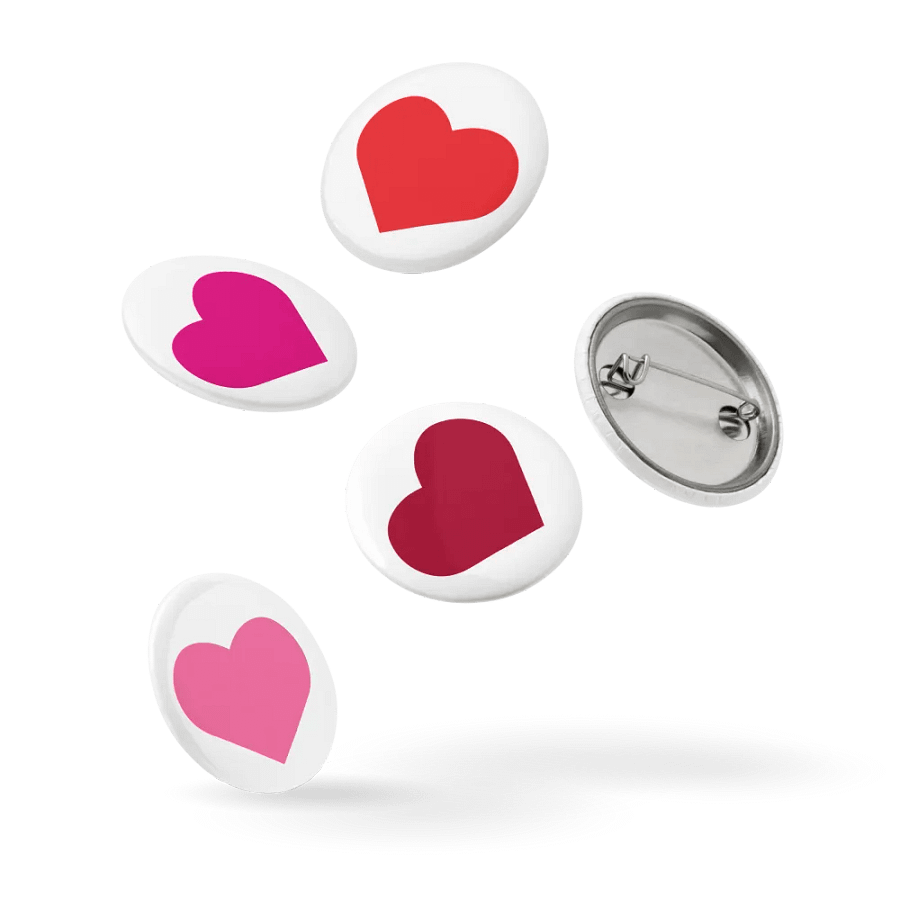 Pin Button's set (heart shades) product image (9)