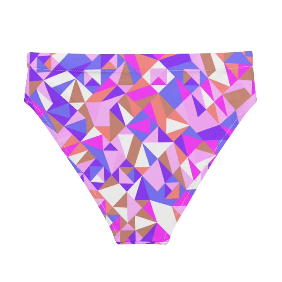 Colorful vector Pattern Design High Waisted Bikini Bottom - v5 product image (1)
