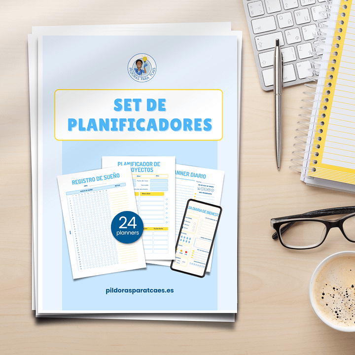 Planificadores de estudio. Set de 24 plantillas. Organización product image (1)