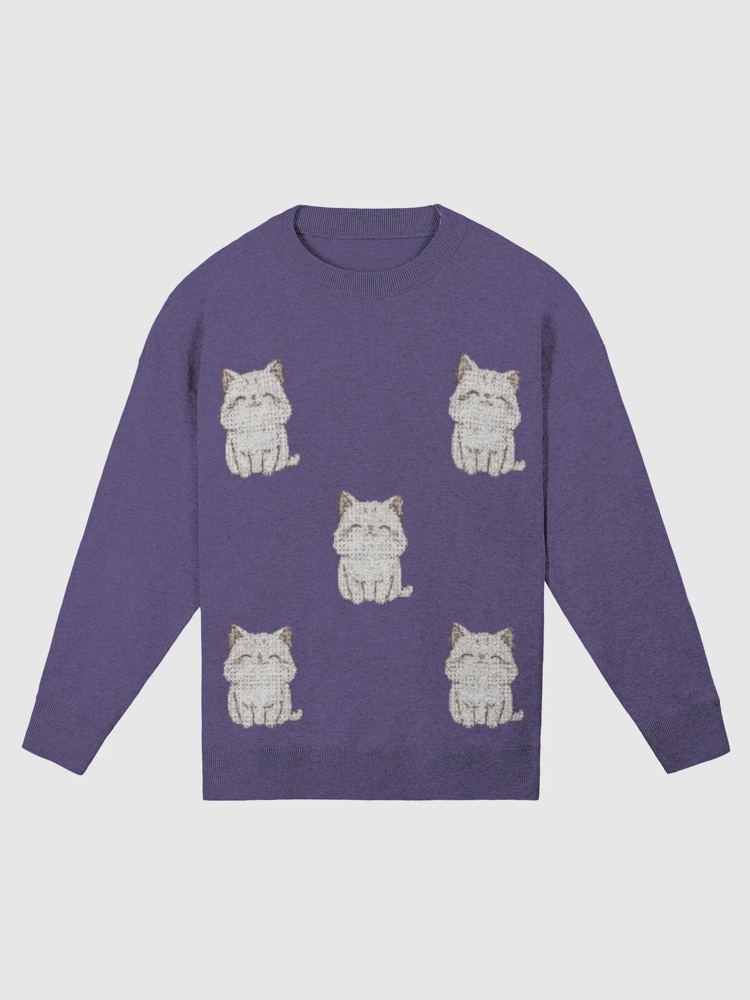 Cute Kitty Knitted Crewneck - Relax in Style! product image (2)