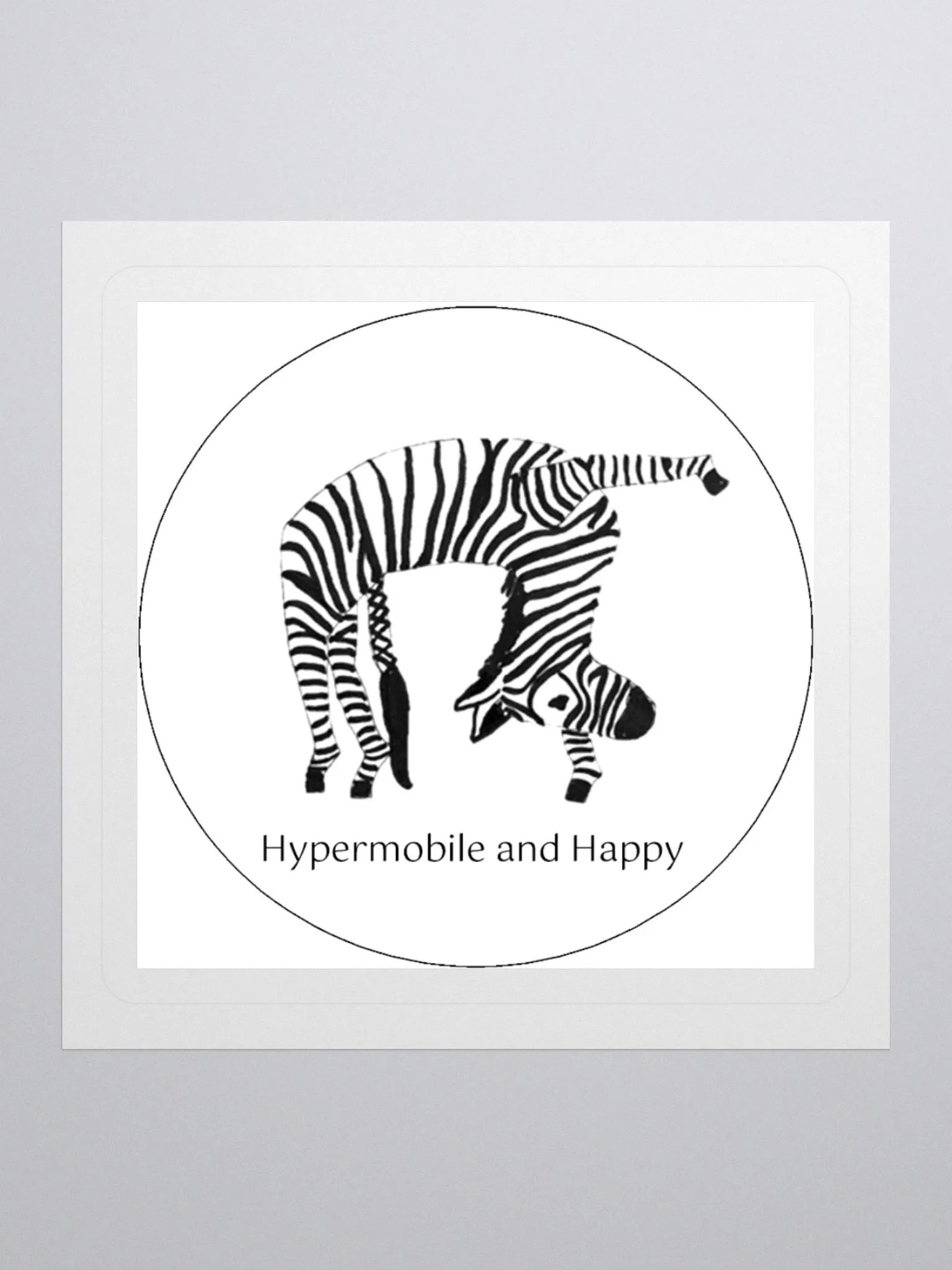 Bendy Zebra Sticker product image (1)