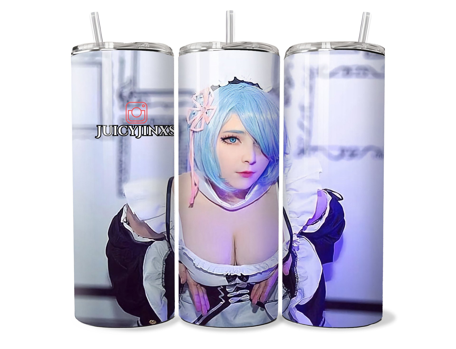 Re:Zero - Rem Cosplay Tumbler (JuicyJinxs) - 20oz Stainless Steel product image (1)