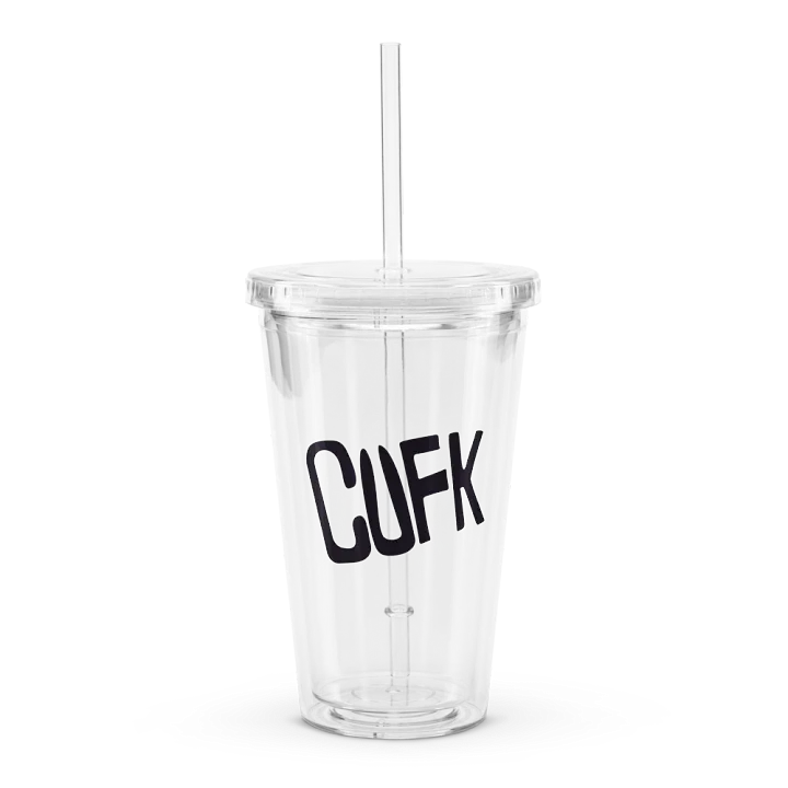 CUFK Double Wall Clear Plastic Tumbler (16oz.) product image (1)