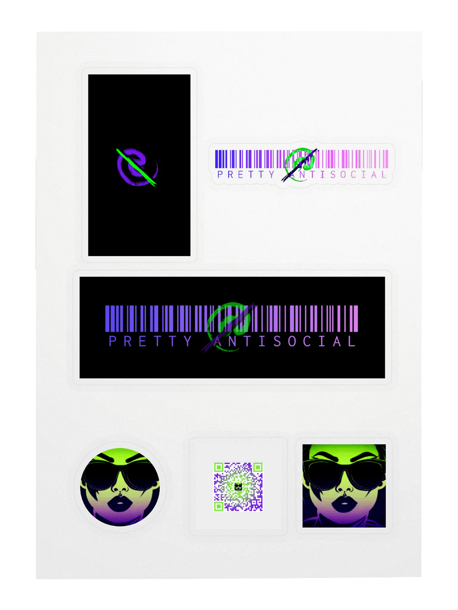 OG Pretty AntiSocial Logo Sticker Sheet product image (3)