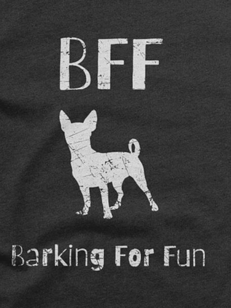 Chihuahua BFF Barking for fun, noisy dog, funny pun, cute joke, unisex hoodie product image (2)