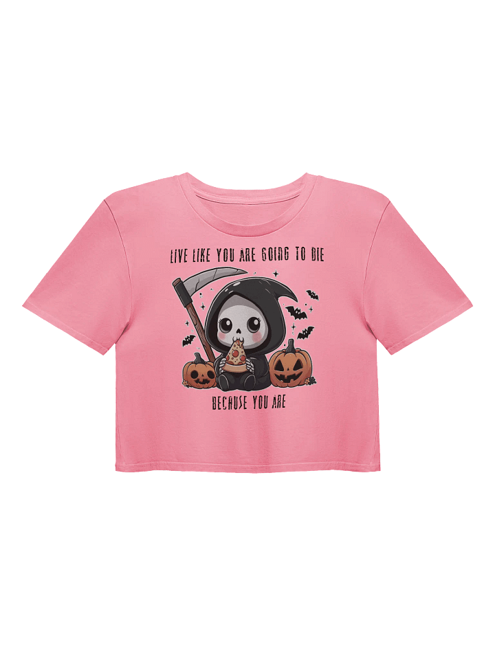 Grim Pizza Party Crop Top - Light Colors product image (1)