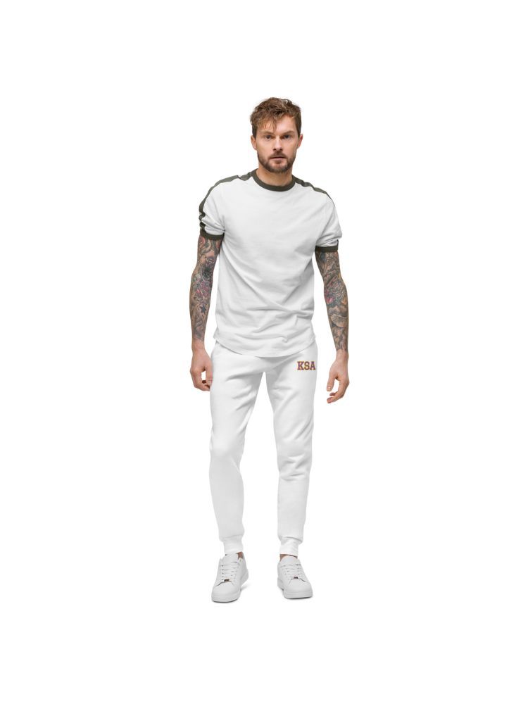KSA Embroidered Sweatpants (White) product image (5)