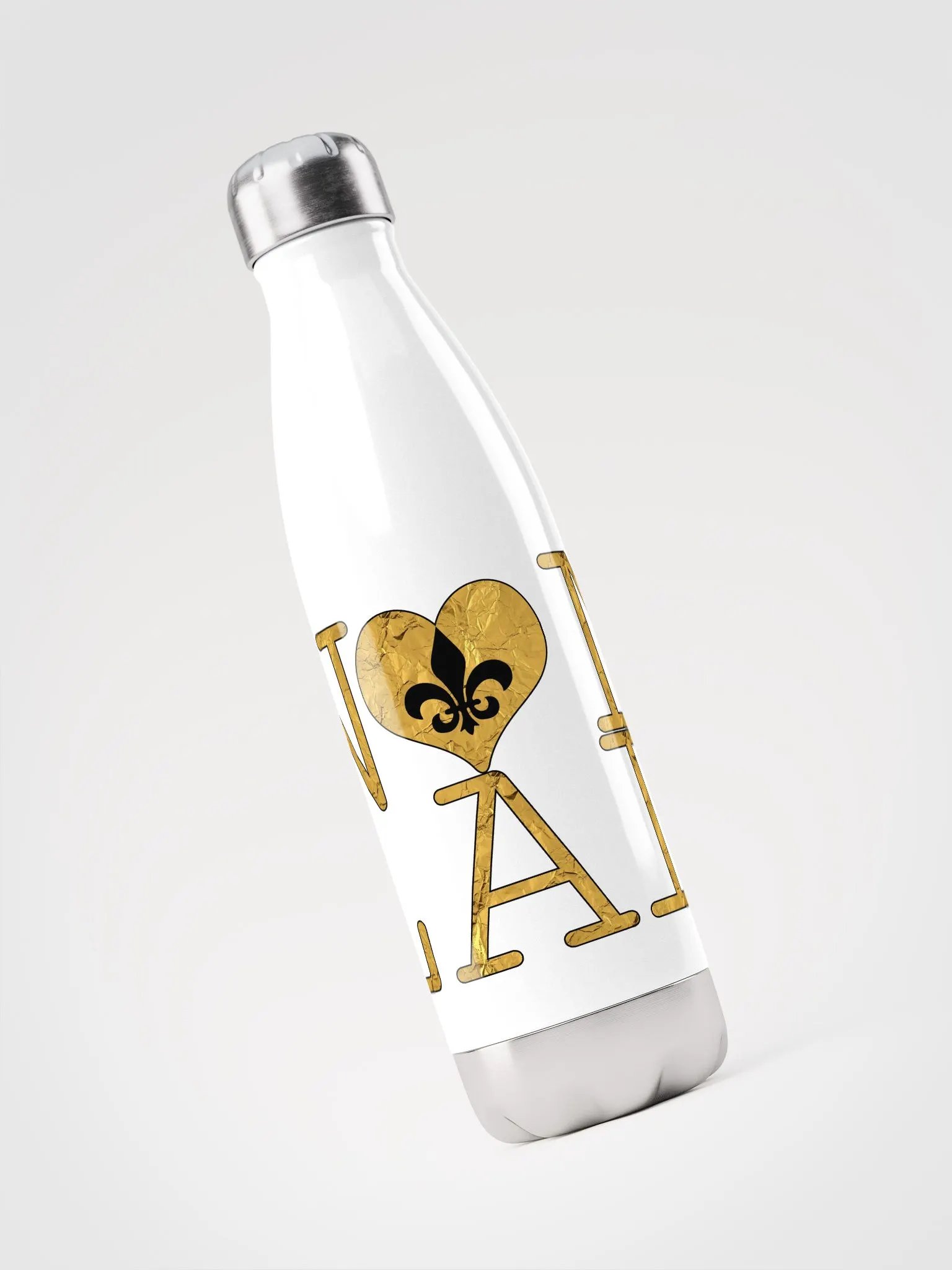I LOVE NOLA **BIGSHOT BOTTLE** (FULL GOLD WRAP LOGO STAINLESS STEEL) product image (3)