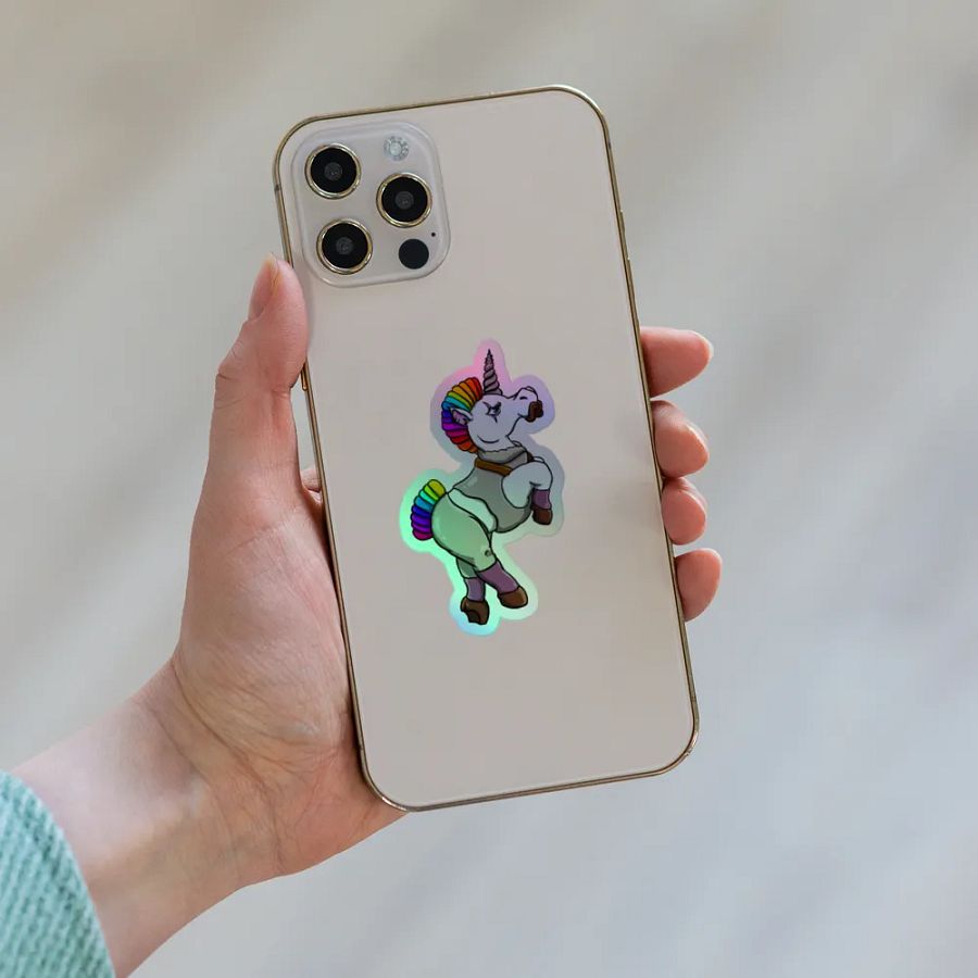 Apocalyptic Unicorn Sticker (Holo) product image (6)