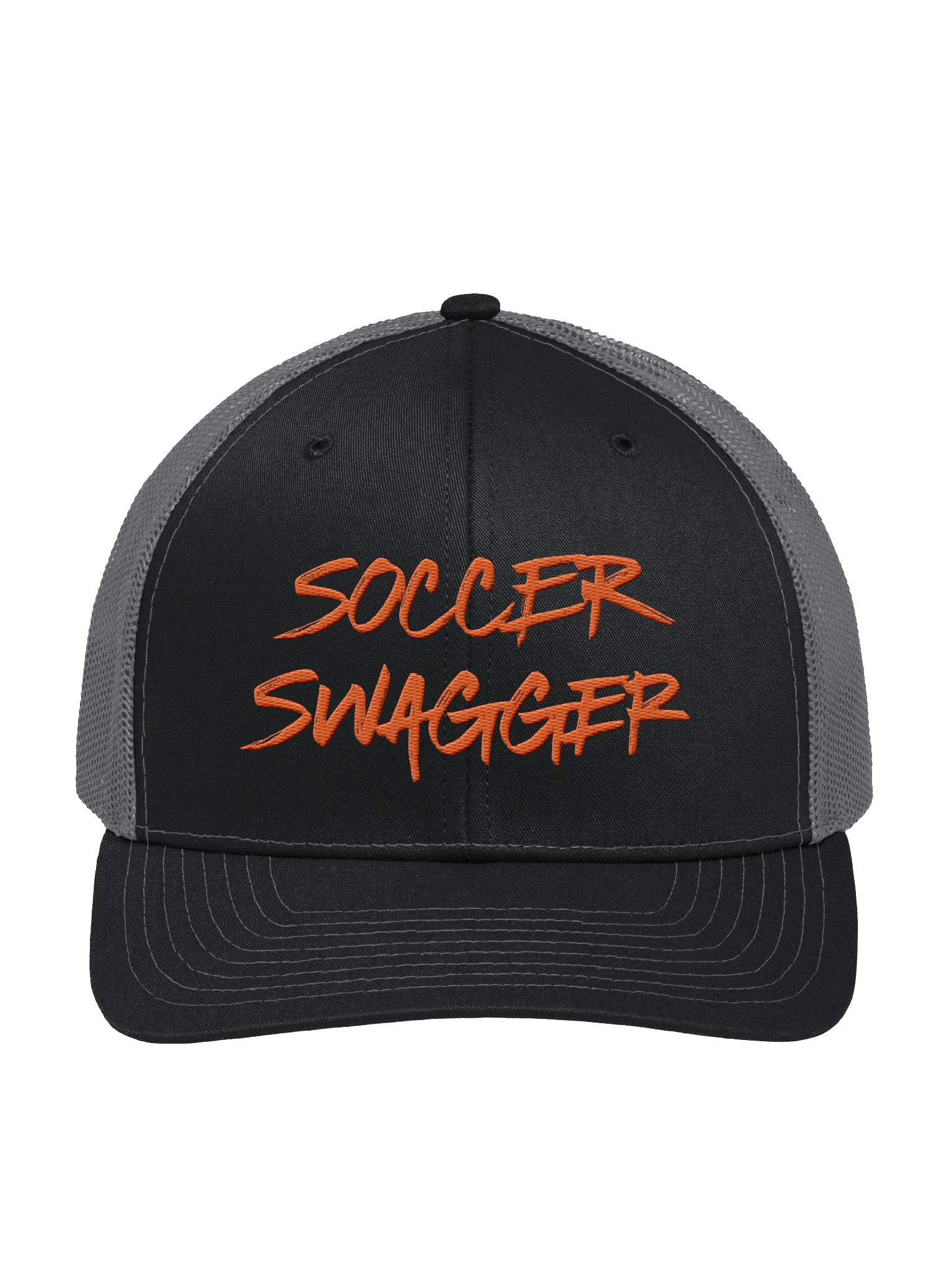Orange Handwritten Soccer Swagger Trucker Hat product image (1)