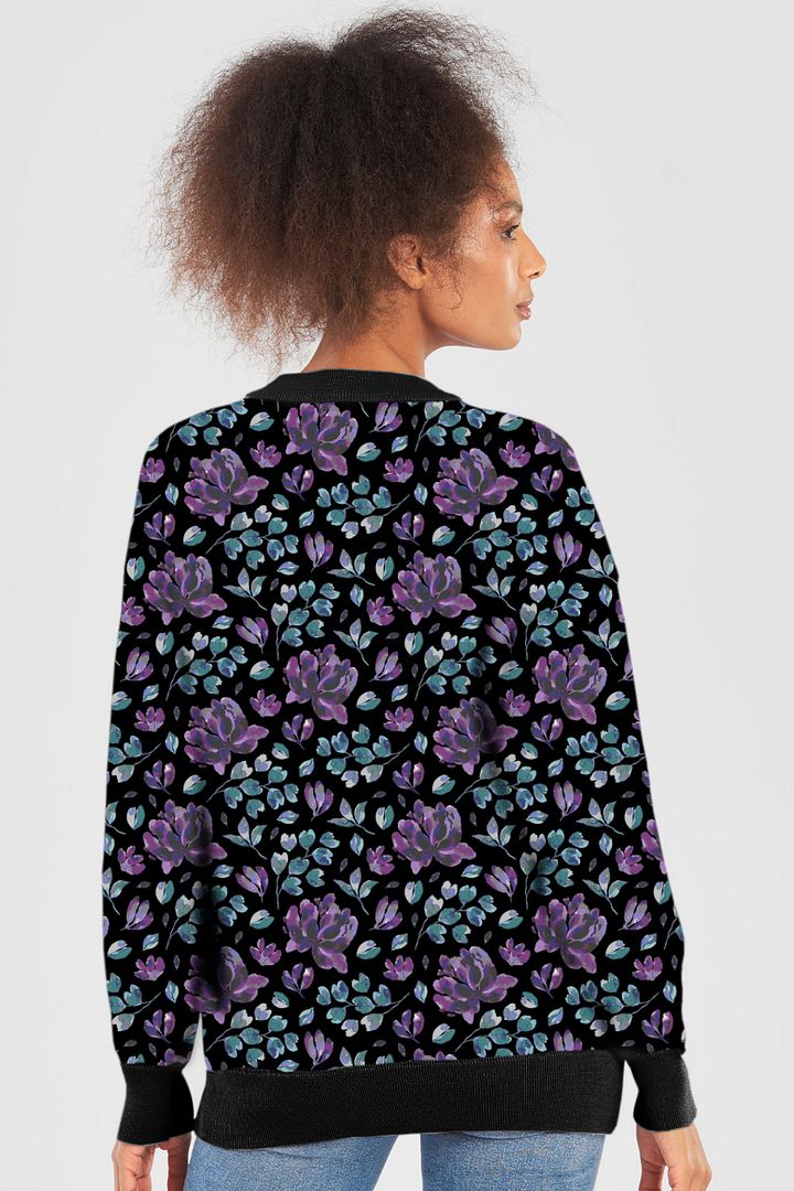 Purple Floral Sweater product image (10)