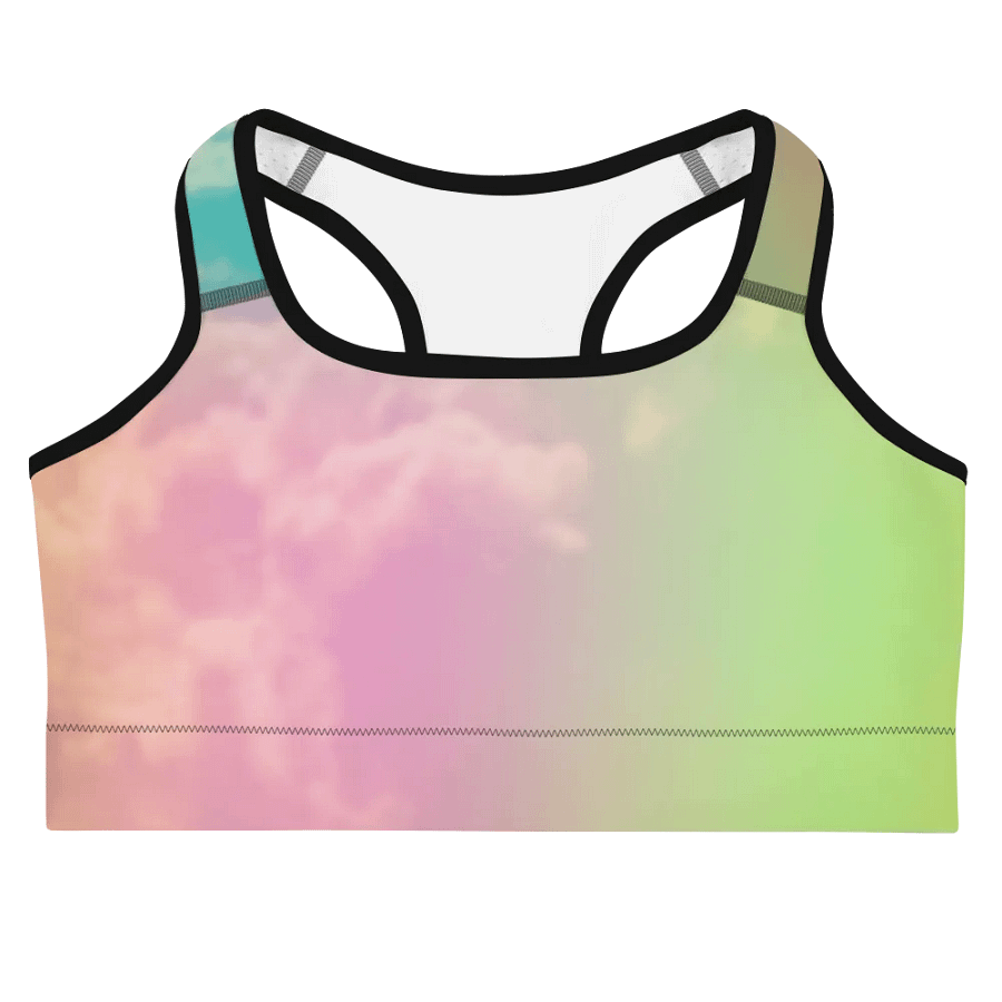 Blur cloud rainbow Design Sports Bra - V11 product image (3)