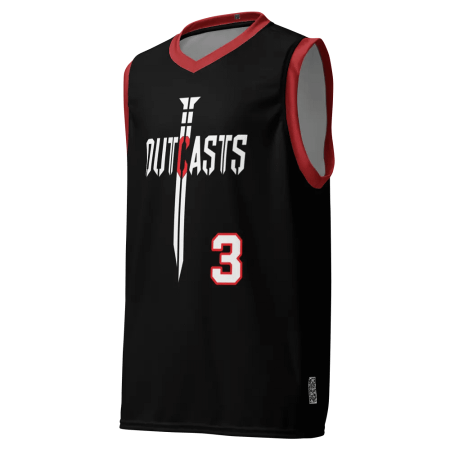 Outcasts Basketball Jersey Red/Black product image (4)