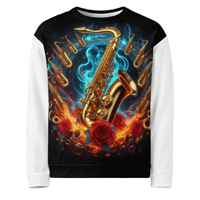 Golden Saxophone Serenade - Unisex Sweatshirt #28