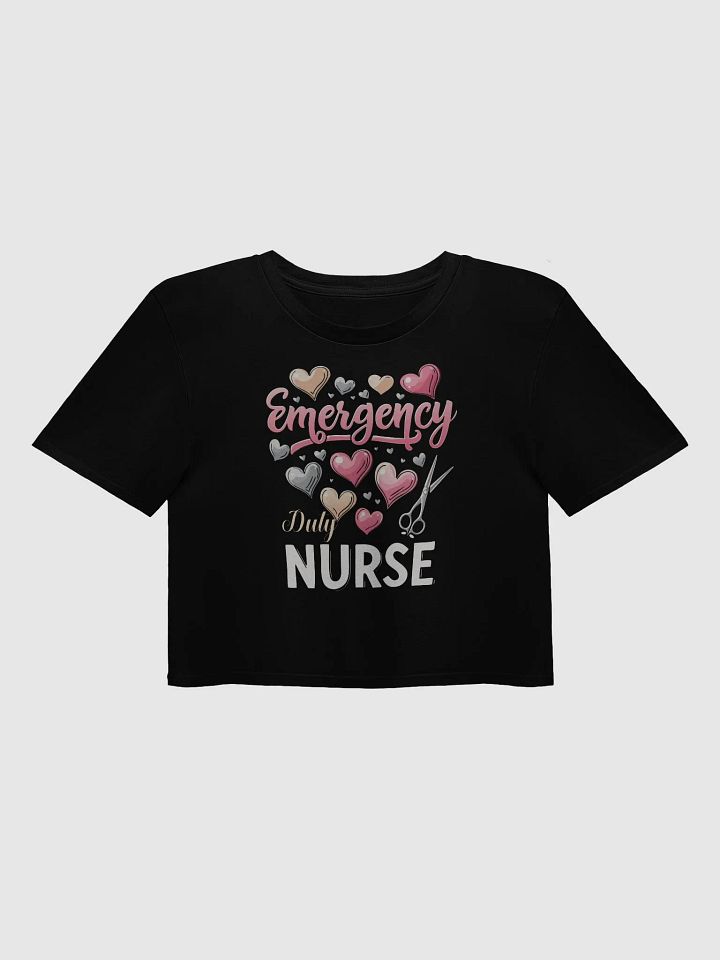 Valentines Emergency Duty Nurse Crop Top product image (1)