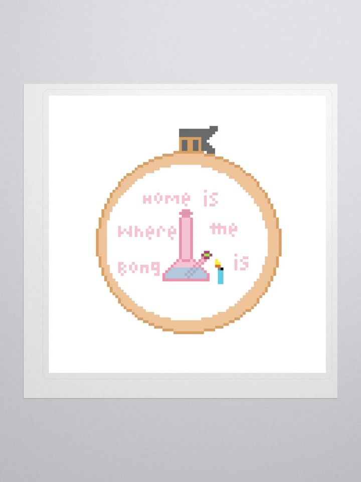 home sweet home sticker (with white square border) product image (1)