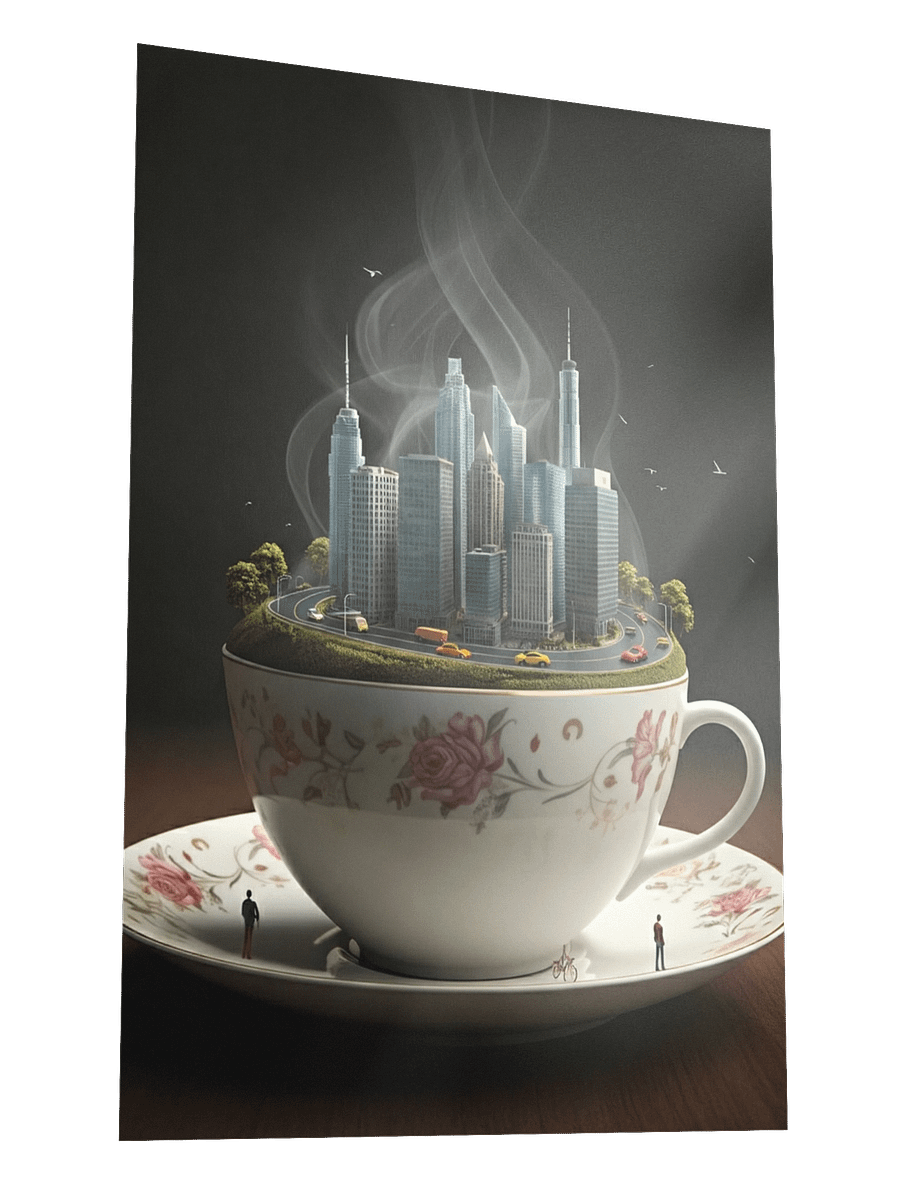 Cityscape in a Teacup Enhanced Matte Paper Poster product image (11)