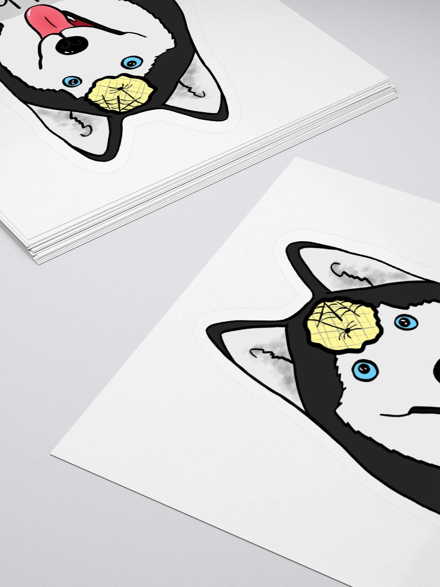 Empty-Headed Husky Kiss Cut Stickers product image (4)