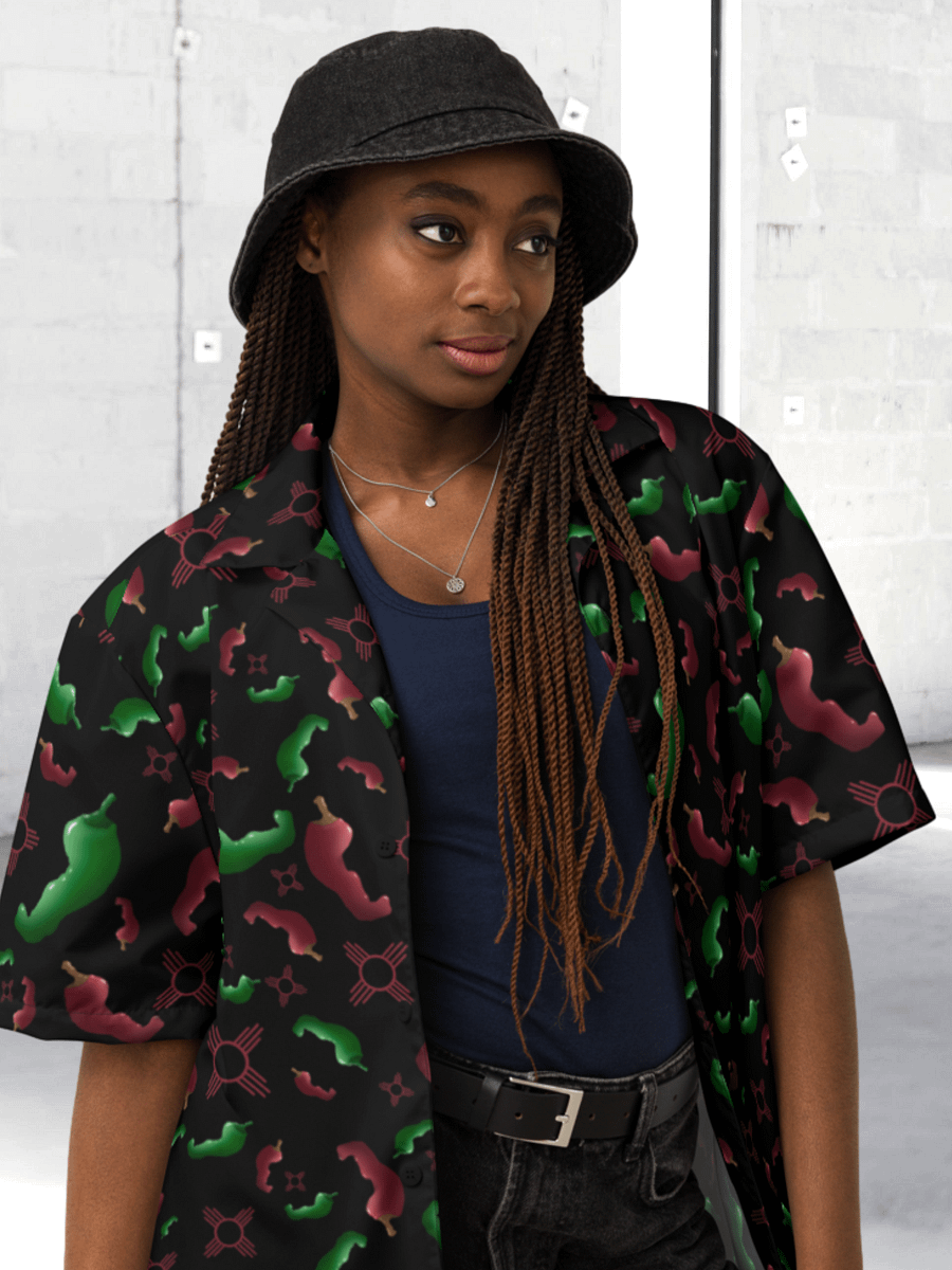 New Mexico Red & Green chile Zia Hawaiian Shirt product image (1)