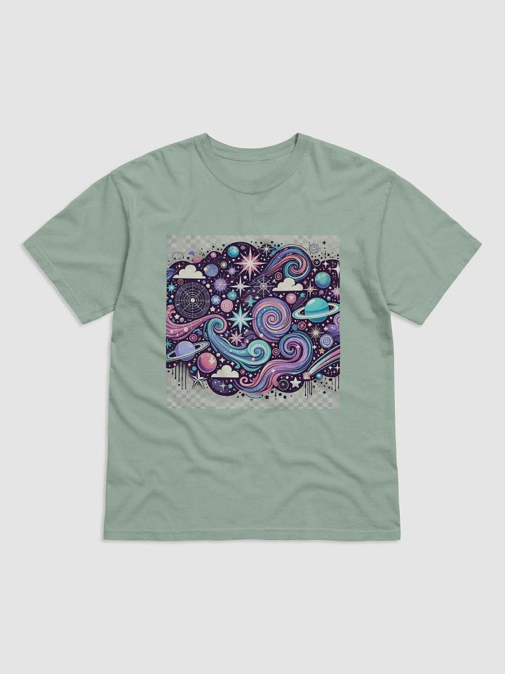 Cosmic Voyage: Vibrant Galaxy & Planets Space-Themed T-Shirt product image (1)