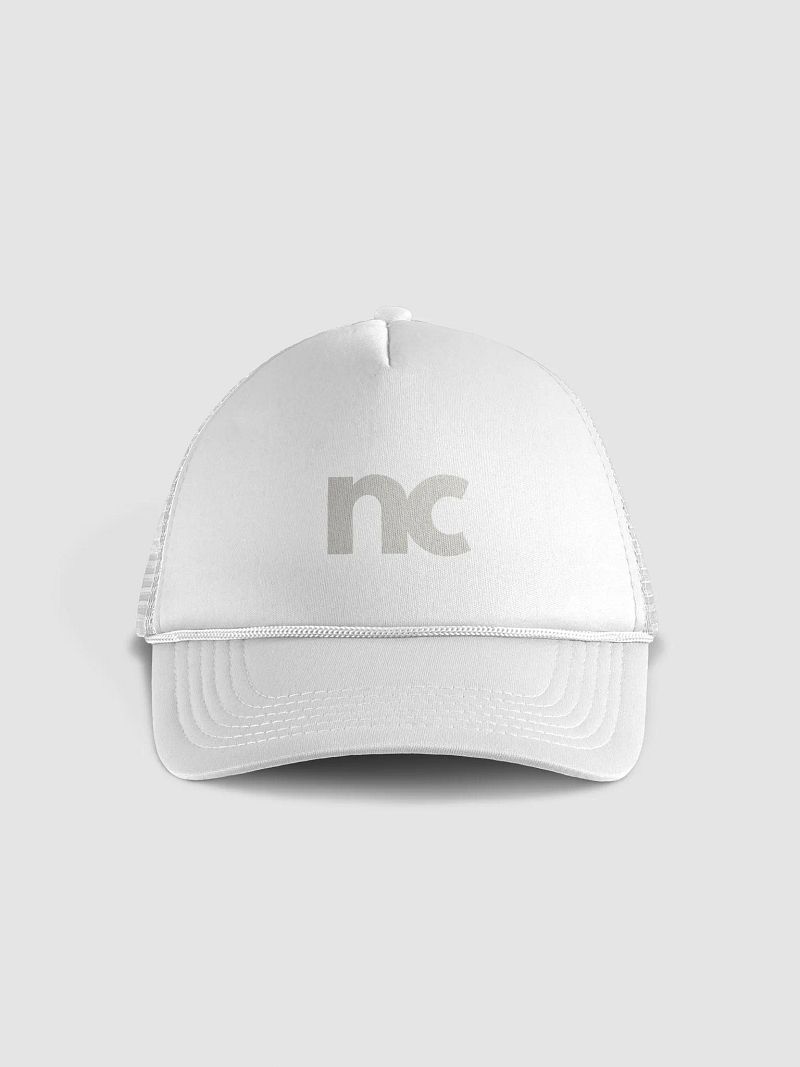 Neon Cab Trucker Hat White