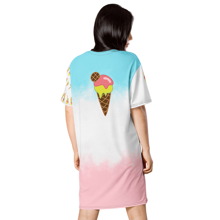 Girl with the ice cream (art by Dina R.) Tempera painting picture - T-Shirt Dress product image (2)