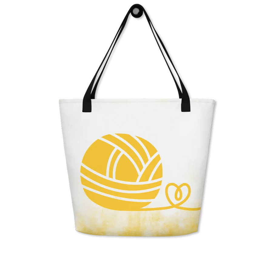 Yellow Knitting Tote Bag product image (5)