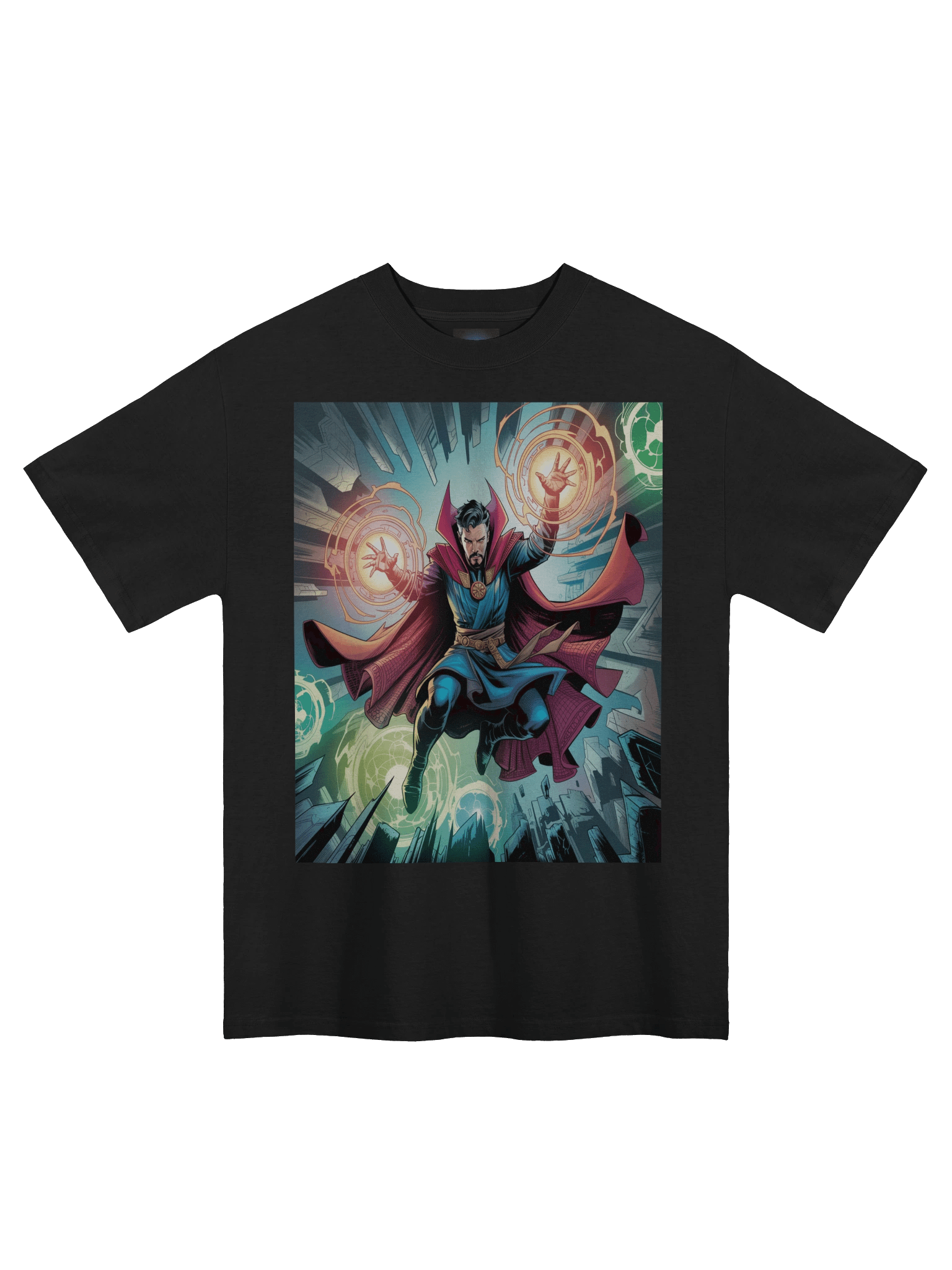 Doctor Strange Sorcerous Surge Oversized Faded T-Shirt – Mystic Eclipse Mantle product image (3)
