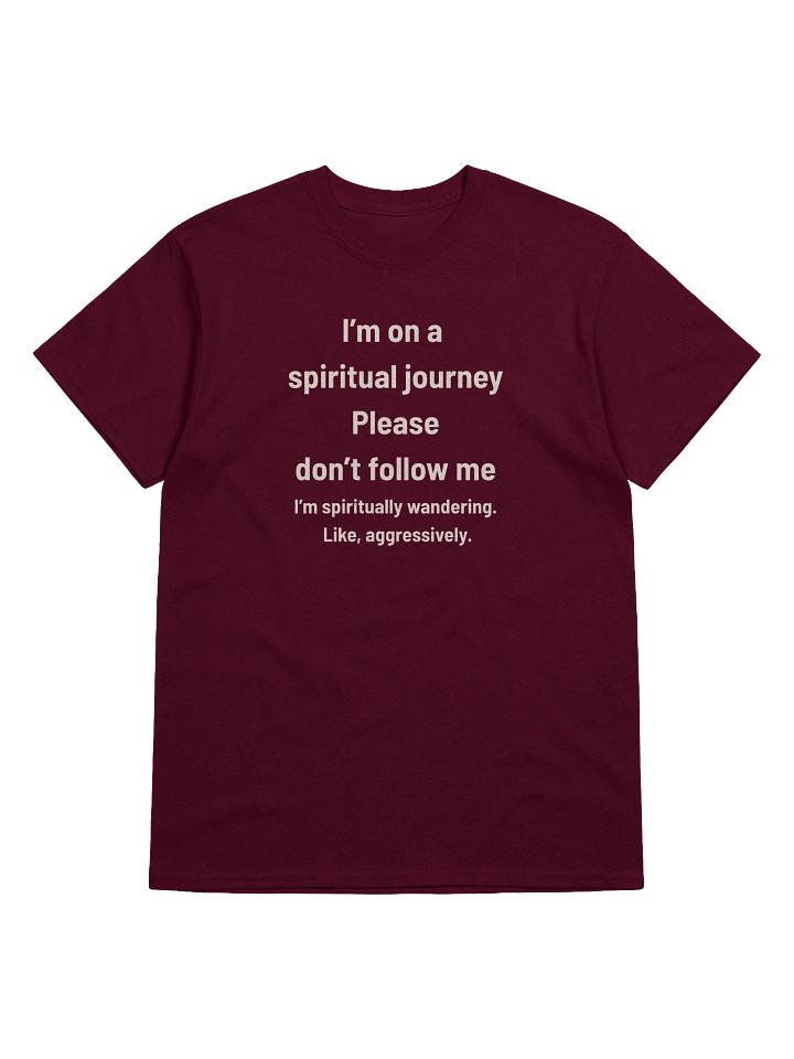 I’m on a Spiritual Journey… Please Don’t Follow Me | Funny Christian Wanderer T-Shirt product image (7)