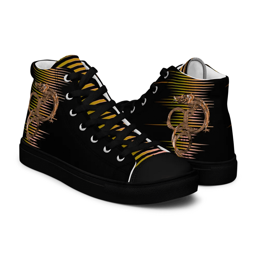 Glitchy Distortion Men's High Tops product image (11)