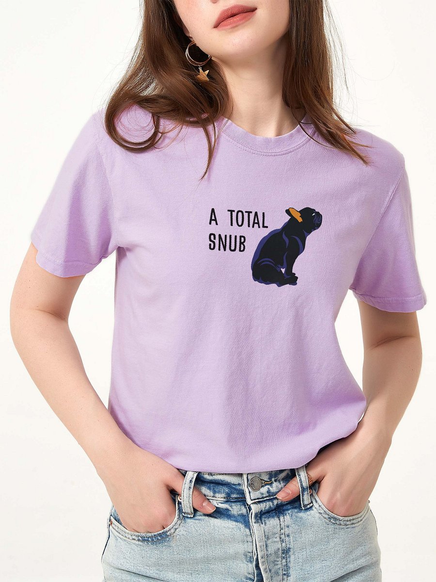 A Total Snub T-Shirt(Embroidered) of a French Bulldog(Black) product image (2)