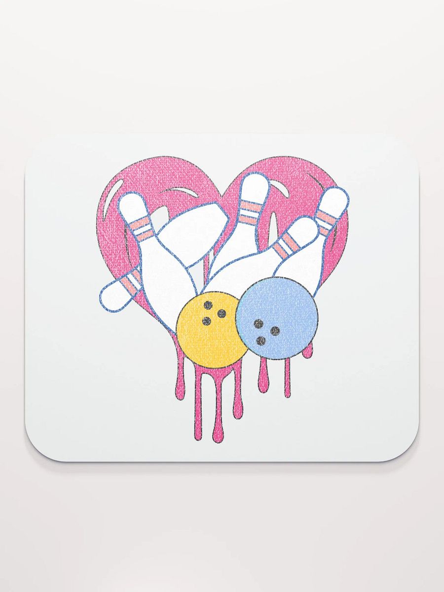 Heart Bowling Strike Mouse Pad product image (2)