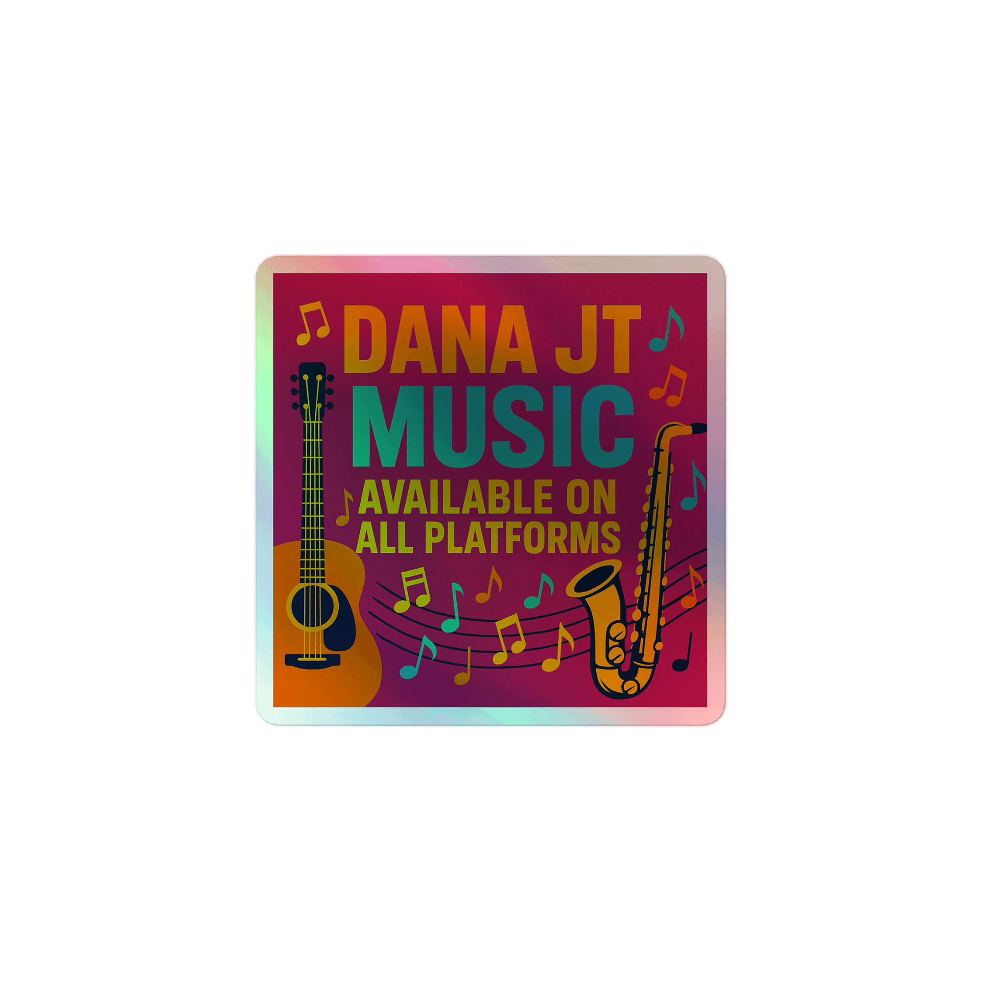 DANA JT Music Holographic Sticker Sheet product image (1)