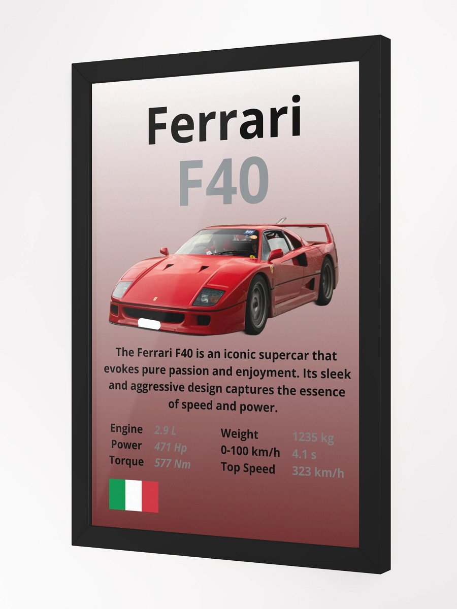 Ferrari F40 Wall Poster product image (2)