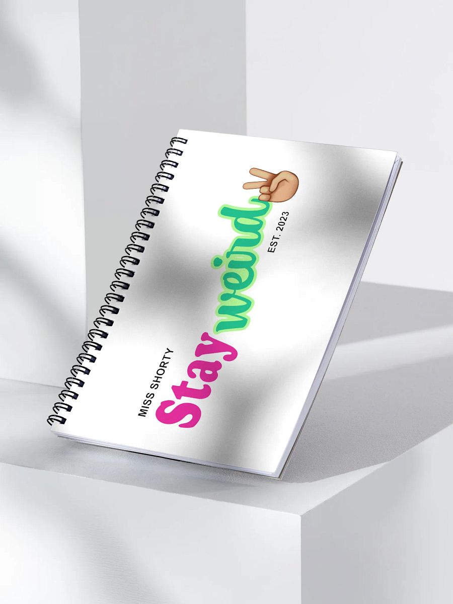 Stay Weird with a Peace Sign Spiral Notebook product image (3)