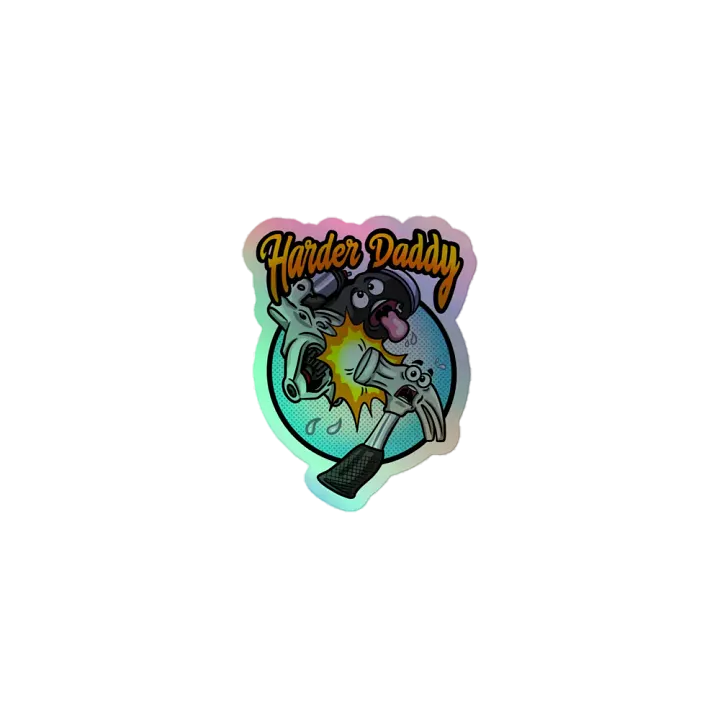 Harder Daddy Hammer Holographic Sticker Sheet product image (1)