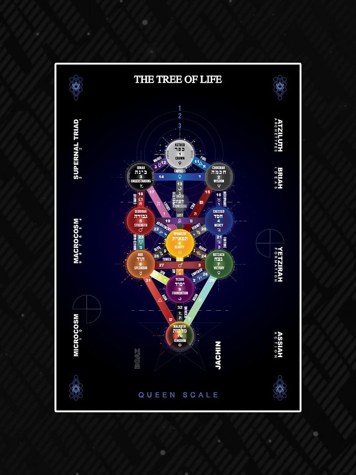 The Tree of Life Digital Print Queen Scale Black product image (1)