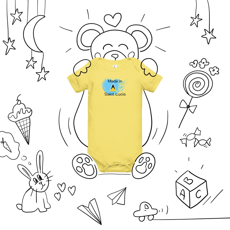 Heartfelt Made in Saint Lucia Baby Onesie product image (7)