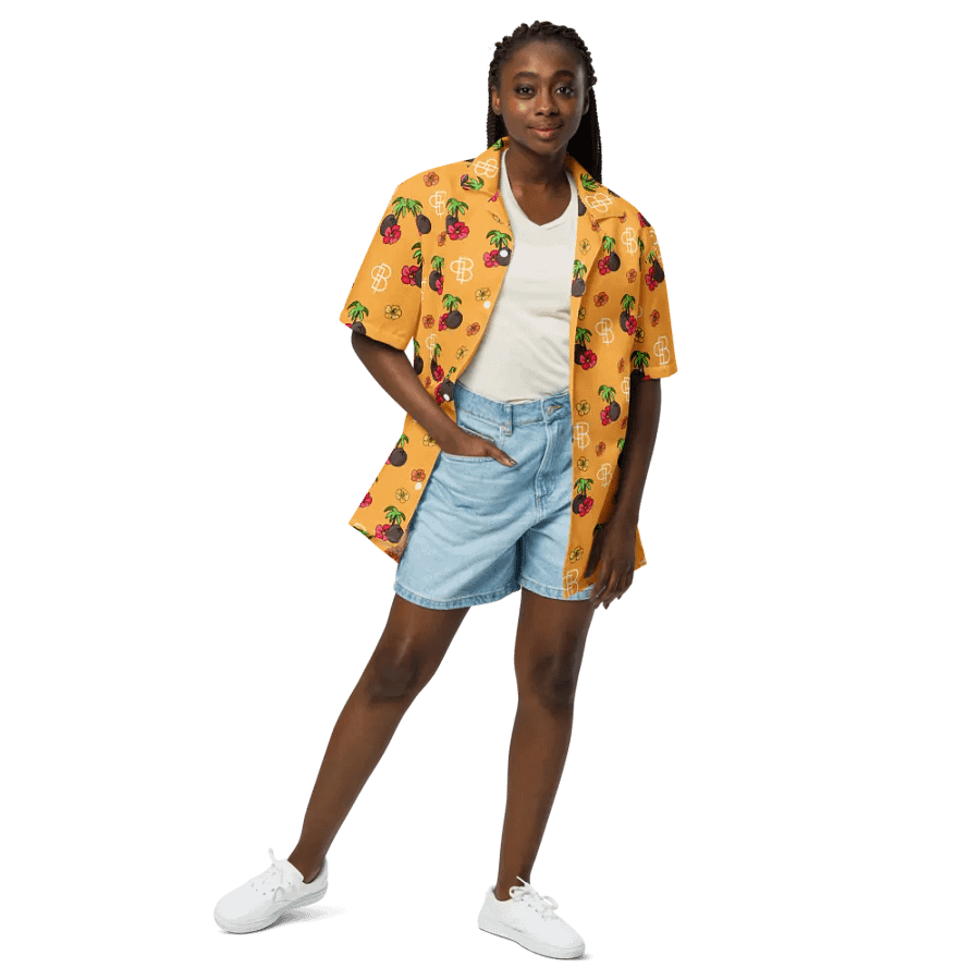 Orange Tropical Island Hawaiian Shirt product image (3)