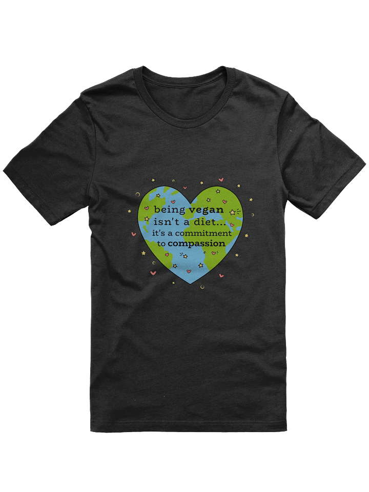 “Being Vegan Isn’t a Diet” Unisex Black T-Shirt product image (1)